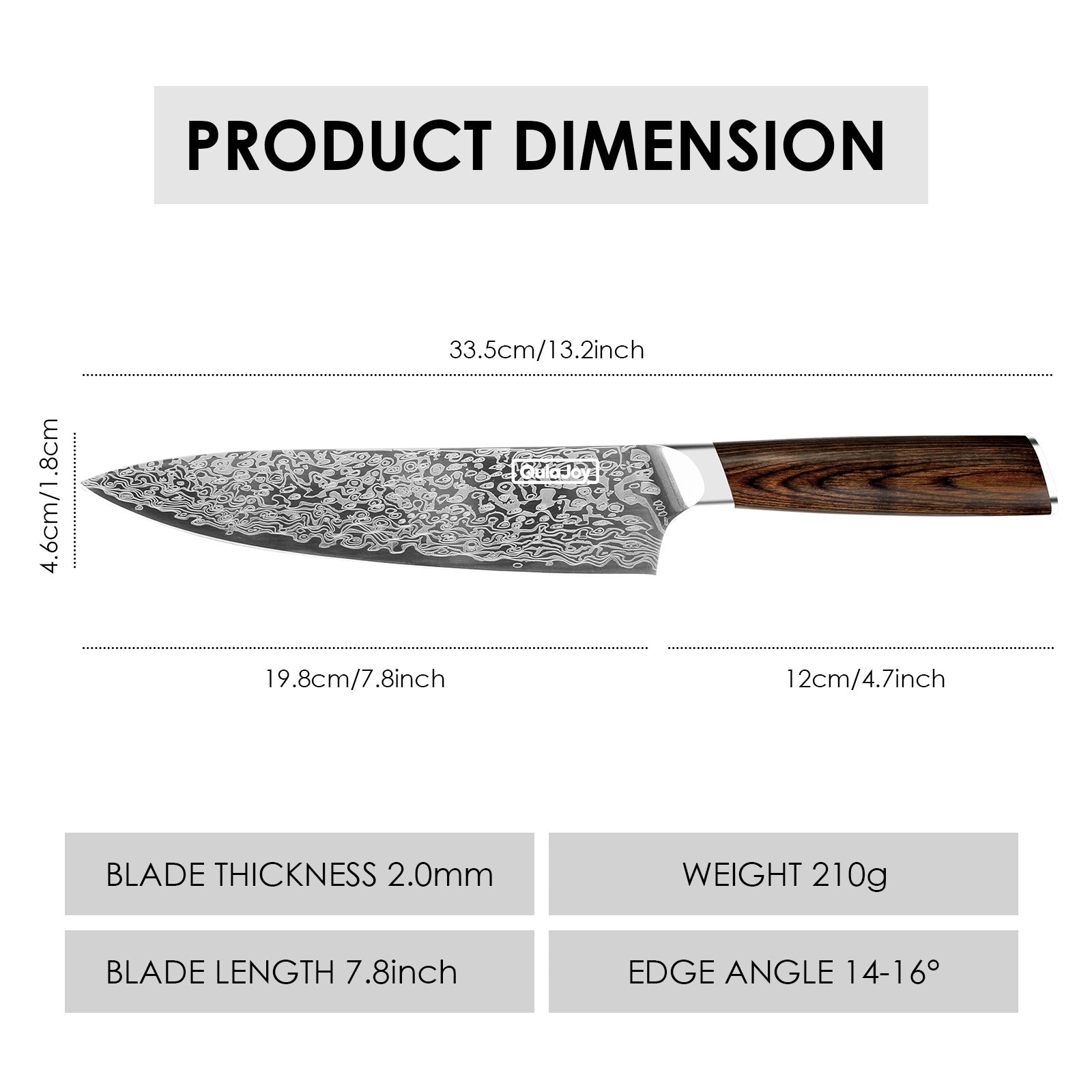 Qulajoy Japanese-Inspired Chef’s Knife