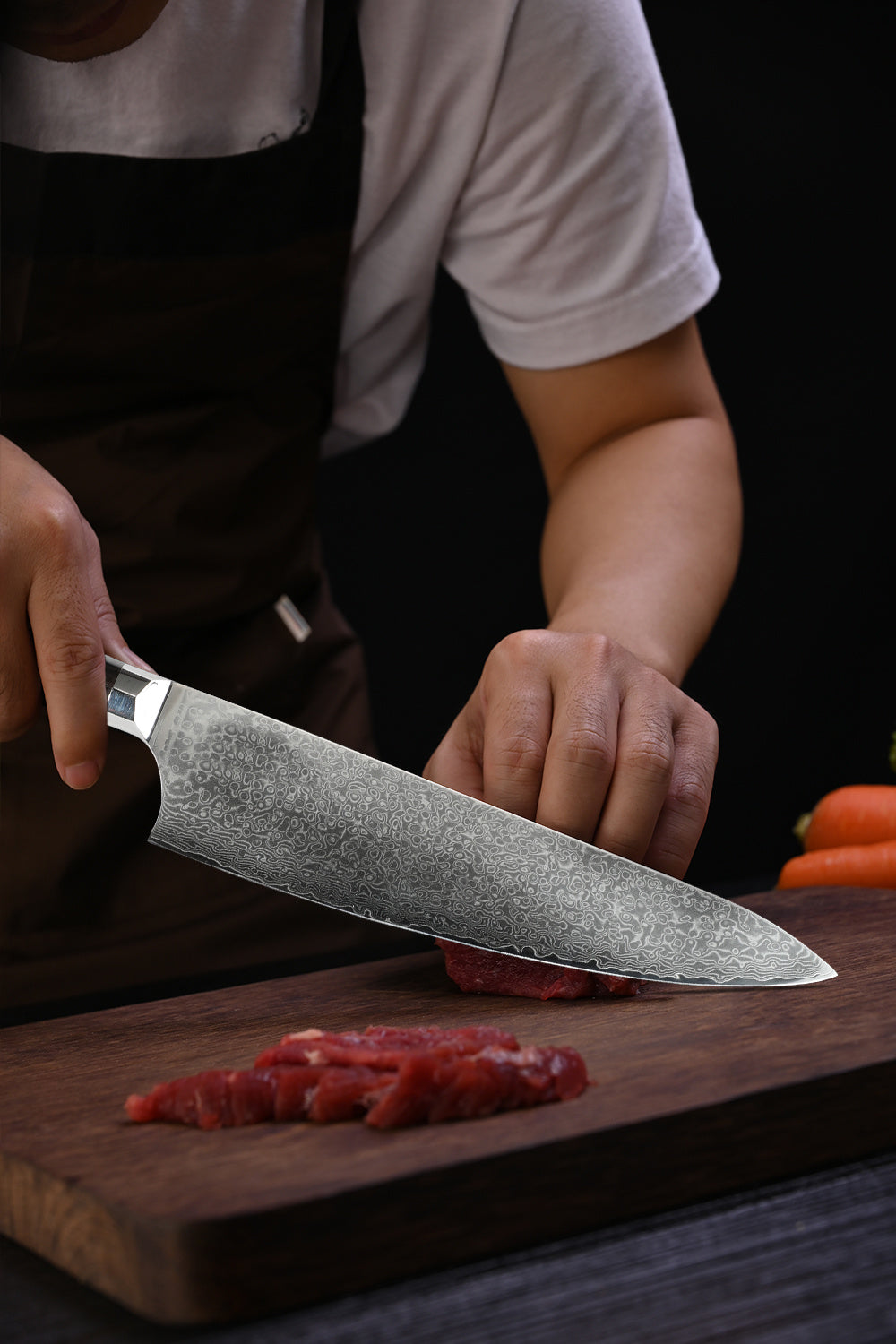 Kegani 8" Premium Kiritsuke Damascus Chef Knife