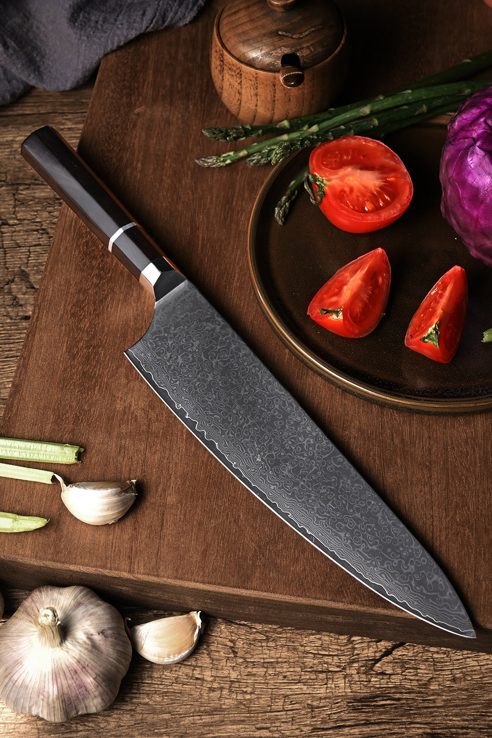 Kegani 8" Premium Kiritsuke Damascus Chef Knife