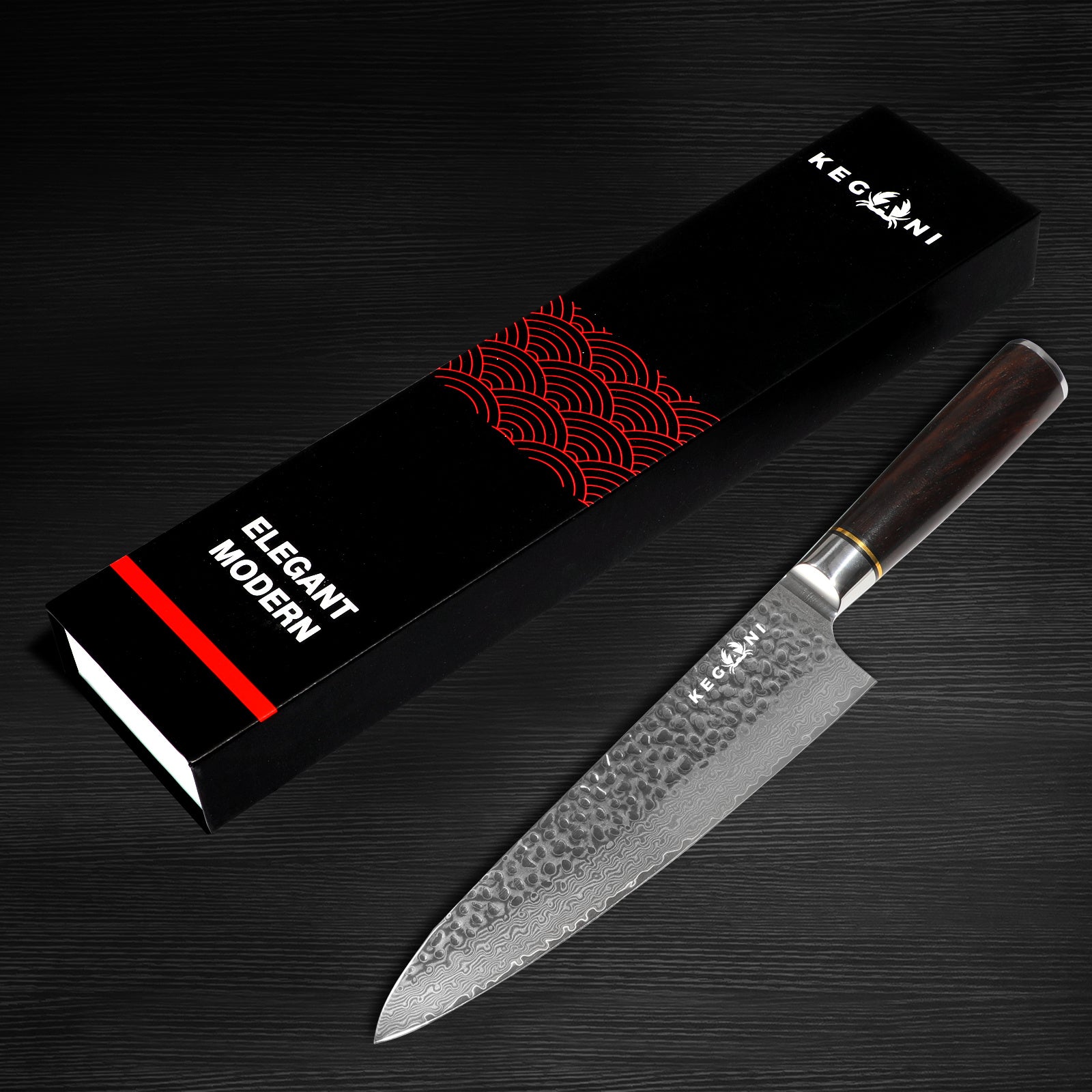 Kegani Precision Damascus Kiritsuke Knife