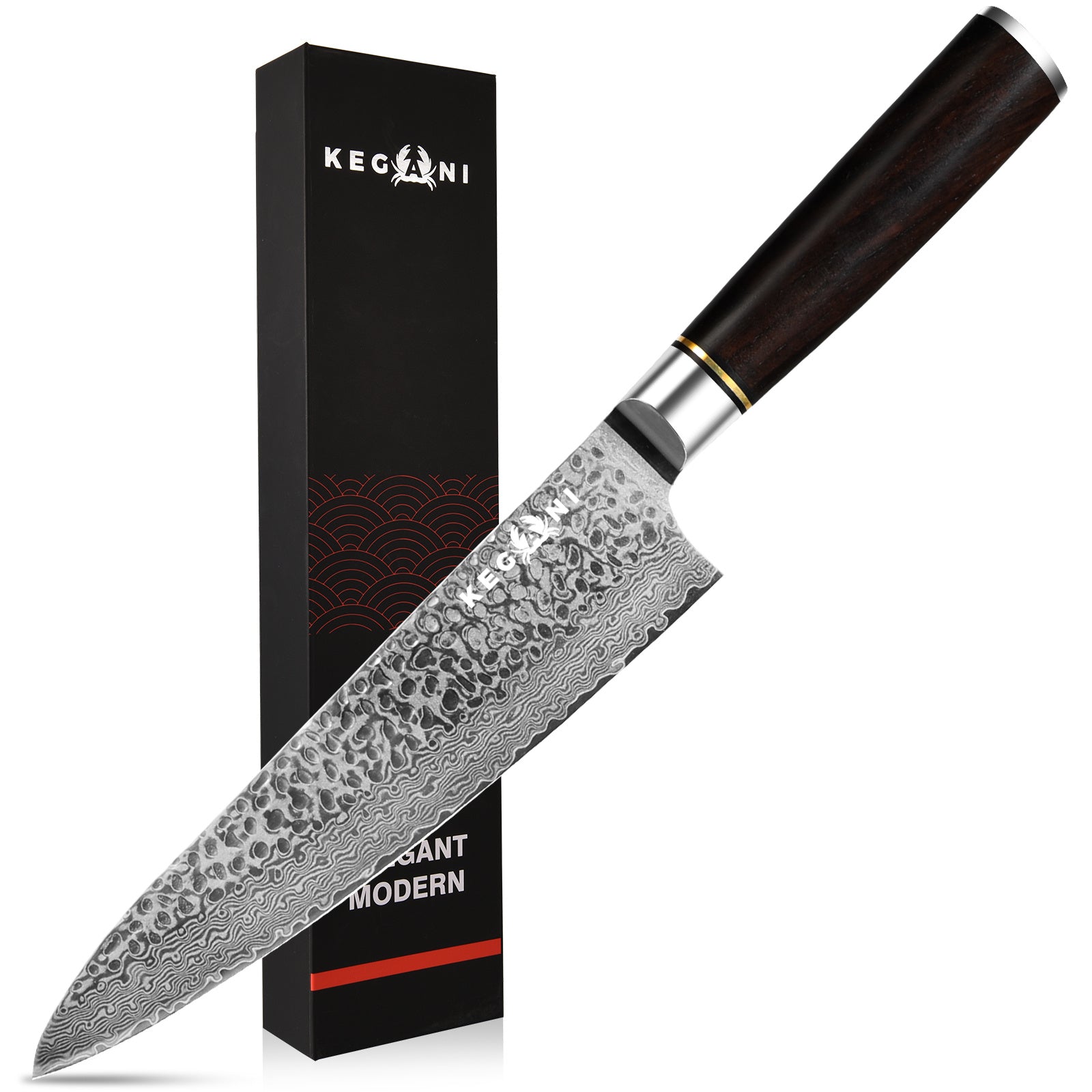 Kegani Precision Damascus Kiritsuke Knife