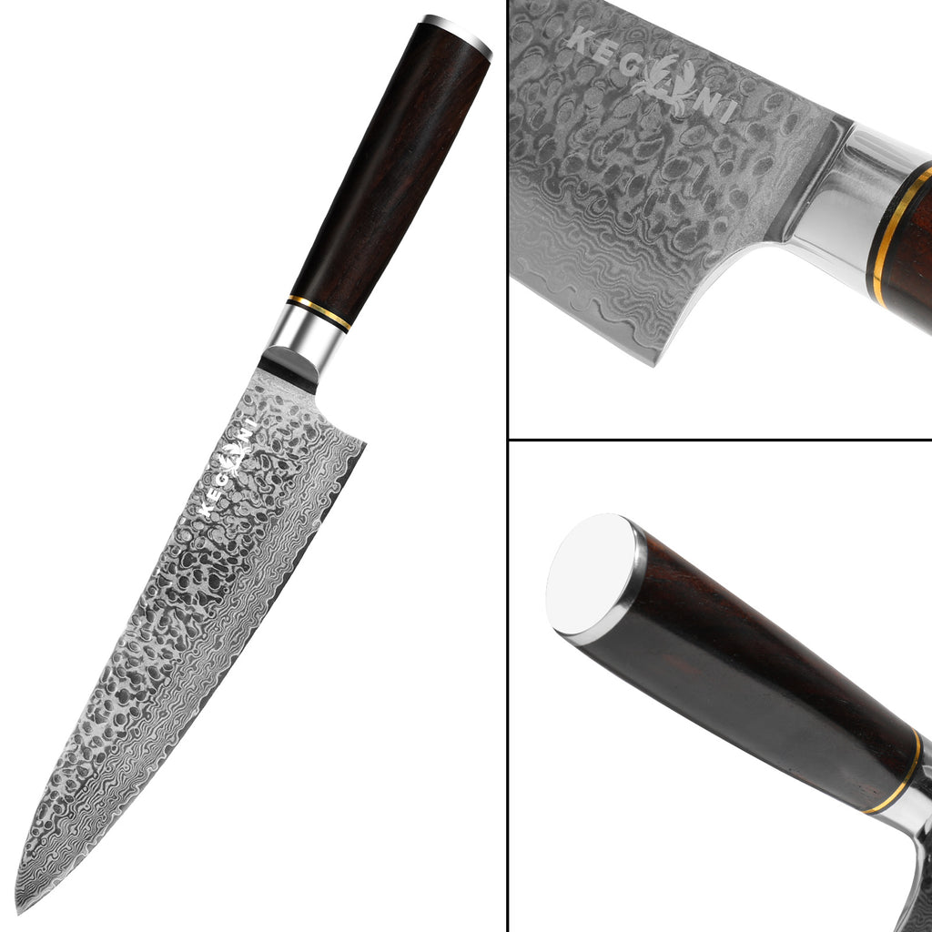 Kegani Precision Damascus Kiritsuke Knife
